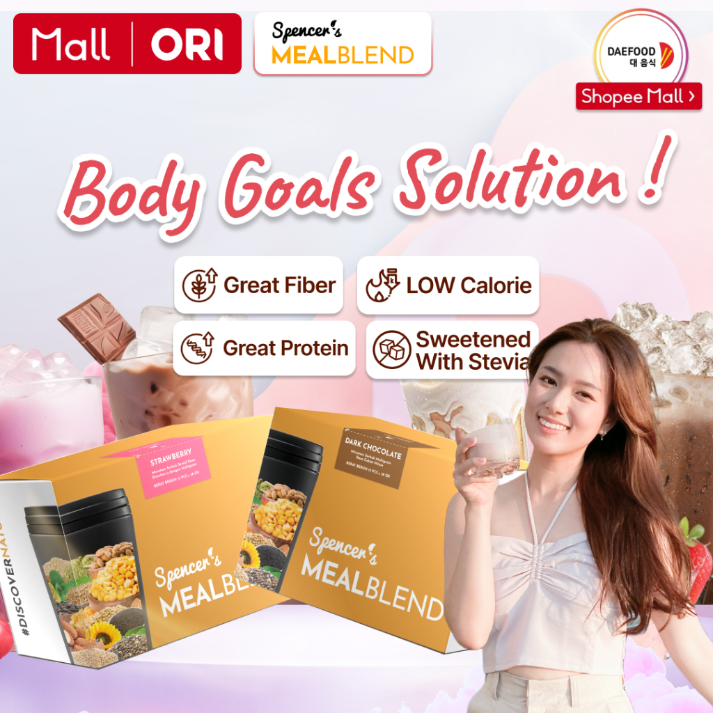 

Spencer's MealBlend - 10 Variant Tinggi Nutrisi dan Vitamin Esensial Suplemen Makan untuk Langsing Alami