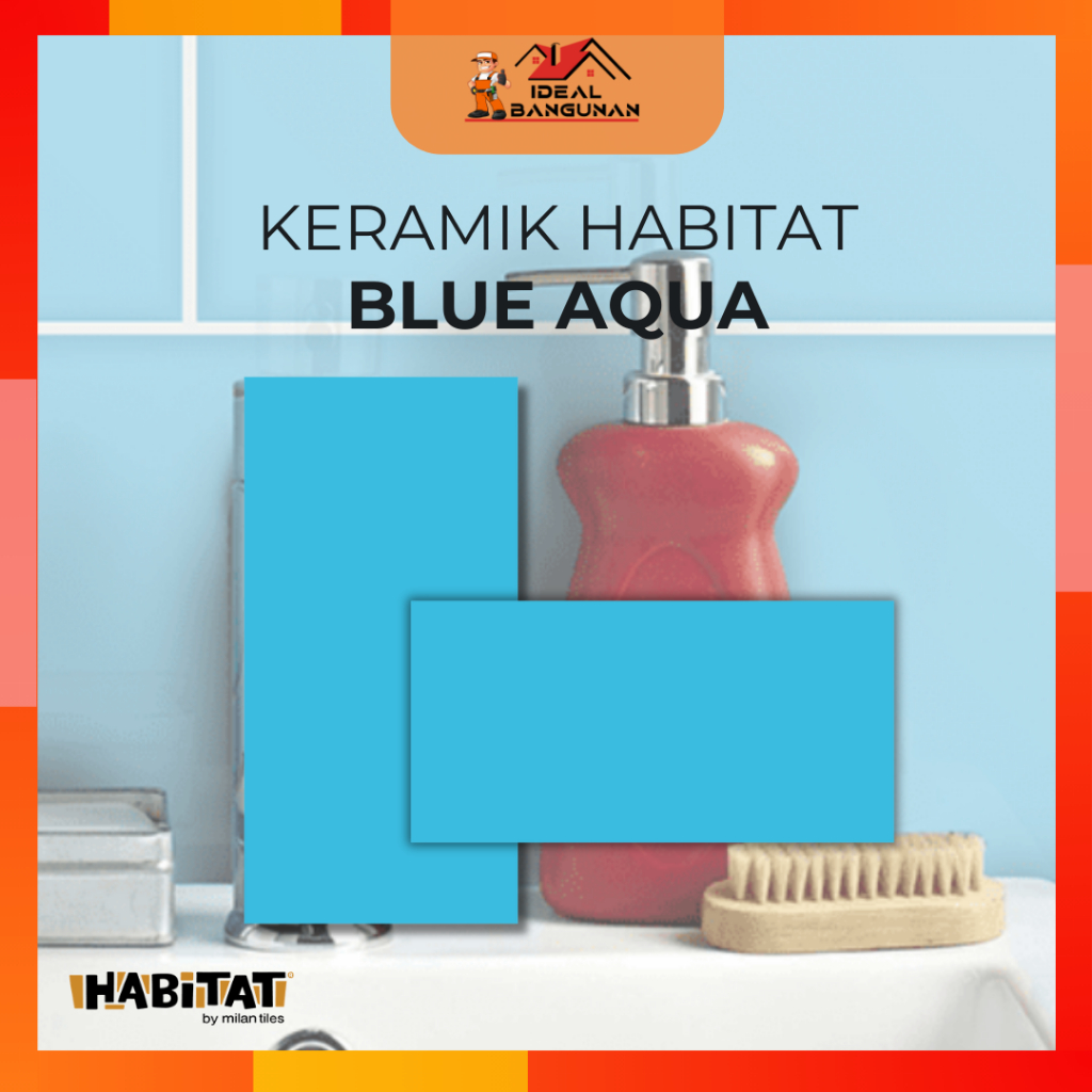 [READY] KER. HABITAT 25X50 BLUE AQUA | KERAMIK DINDING | KERAMIK LANTAI | KERAMIK