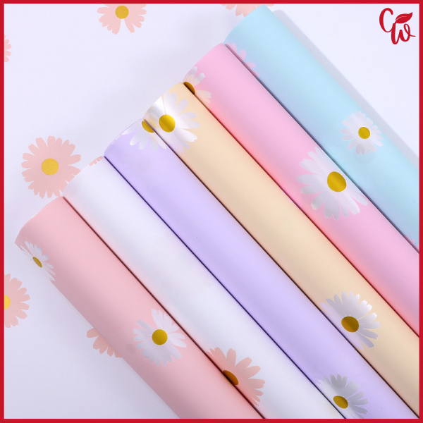 

20 Lembar Flower Wrapping Paper Kertas Cellophane Buket Bunga Daisy KB6111