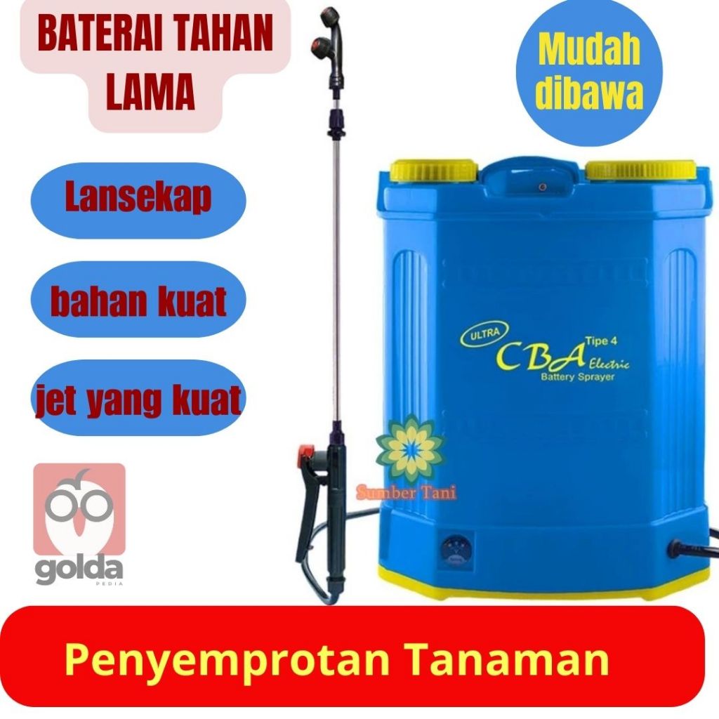 Sprayer Elektrik CBA 16 Liter | TANGKI SPRAYER CBA 16 LITER TIPE 4 ALAT SEMPROT | sprayer elektrik t