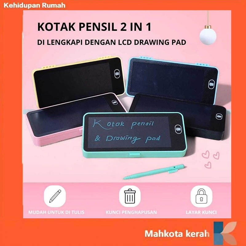 

Kotak Pensil LCD Drawing Drawing Box Tempat Pensil 2 in 1/Kotak Pensil Imajinasi