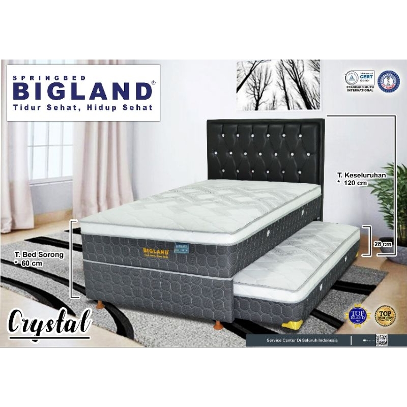 Bed sorong matras double bed bigland crystal double plushtop