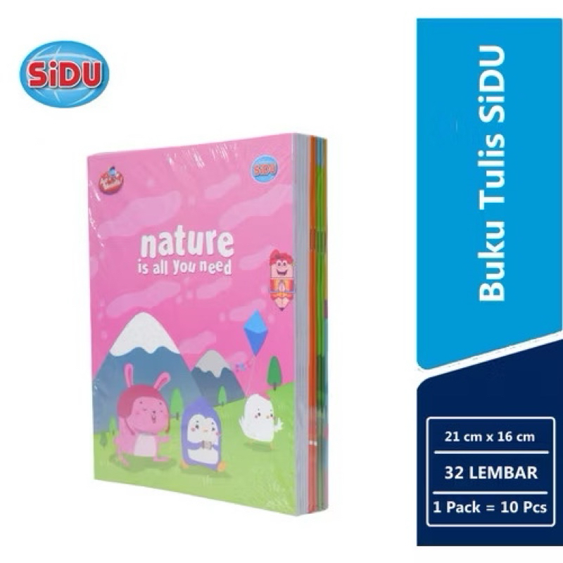 

1 PACK isi 10 BUKU SIDU KWARTO 32 Lembar / Buku Tulis 1 Pak