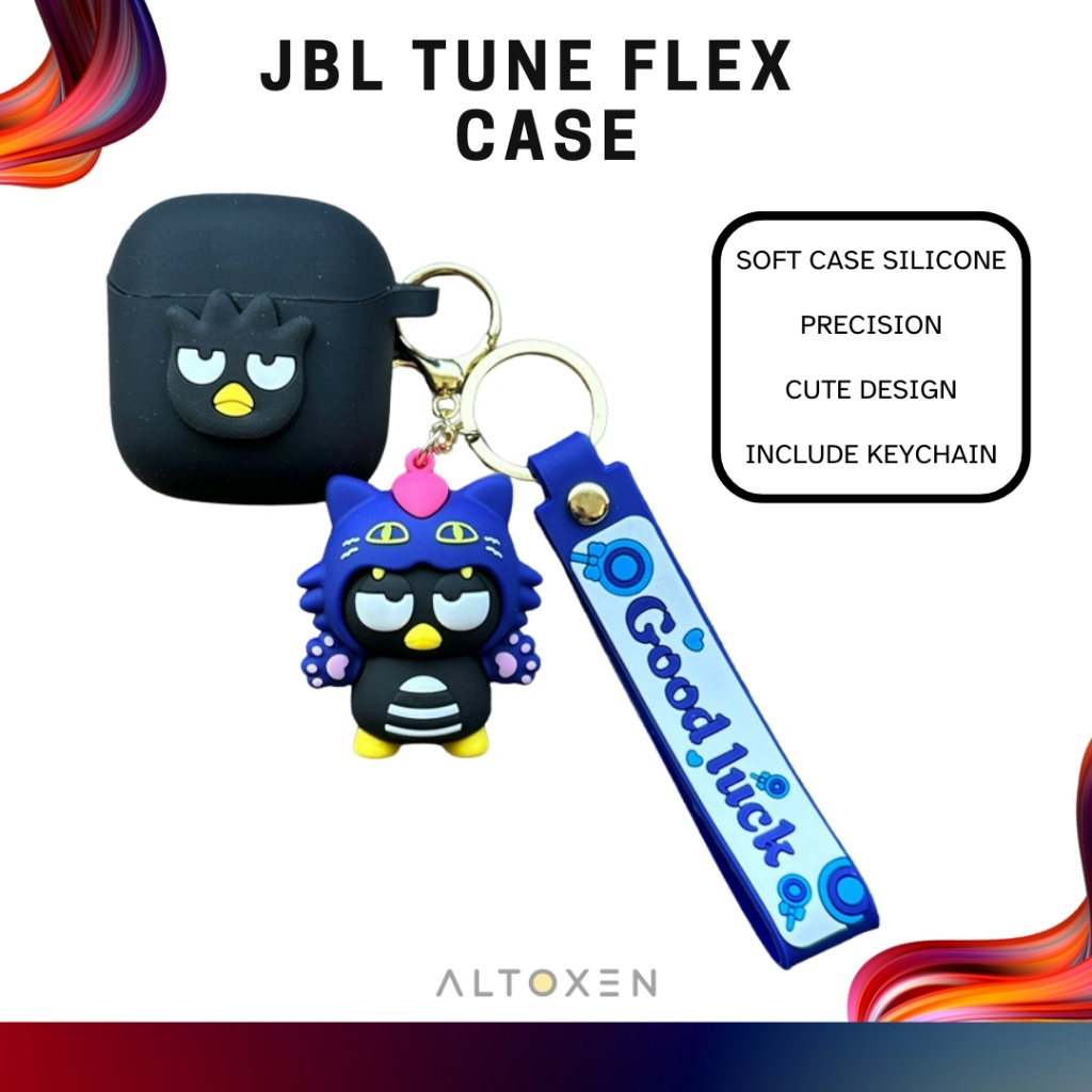 Case JBL Tune Flex Silicone Kartun Free Gantungan Soft Casing TWS Cover Protection