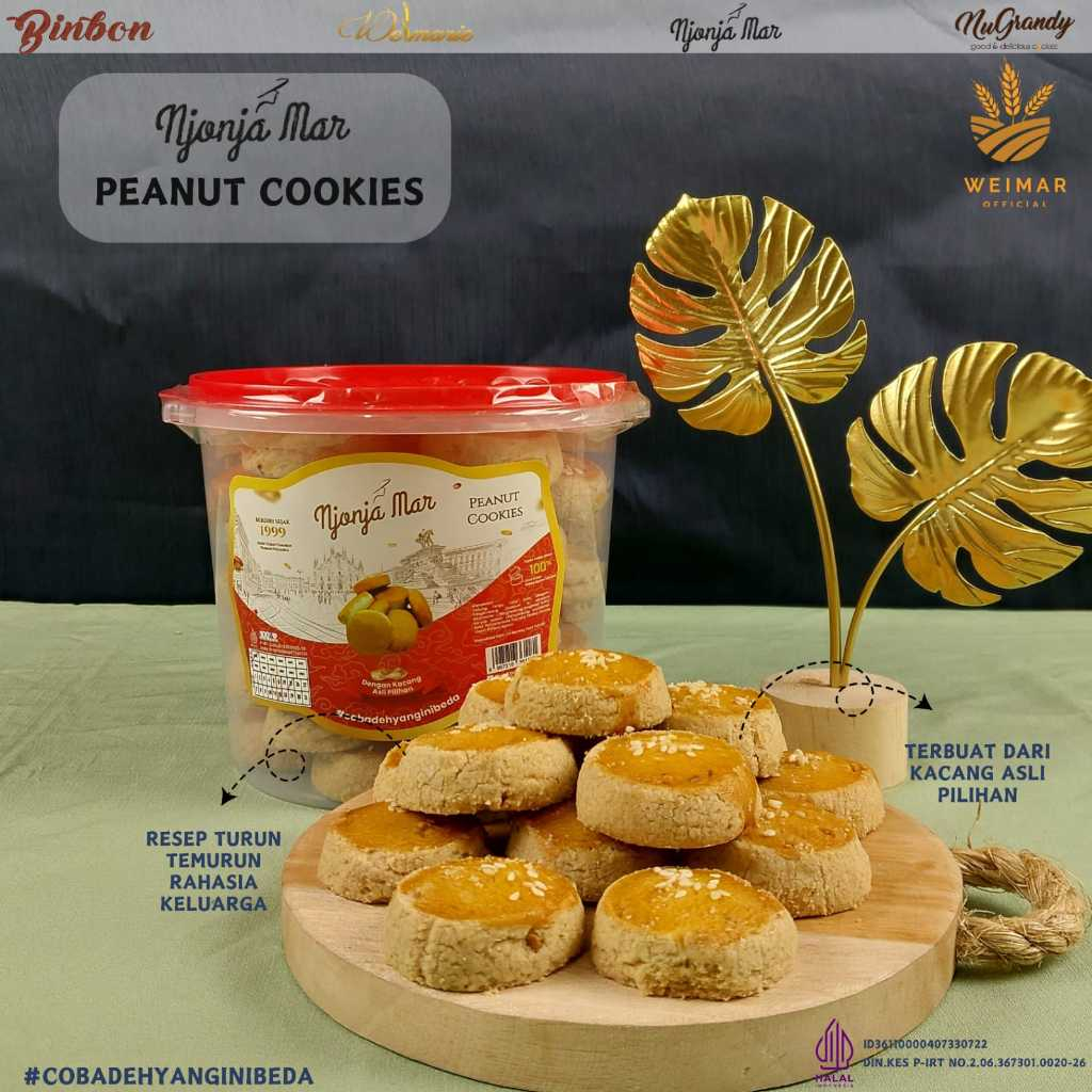 

Njonja Mar - Peanut Cookies Kue Kacang Jadul @600 Gr/Pcs