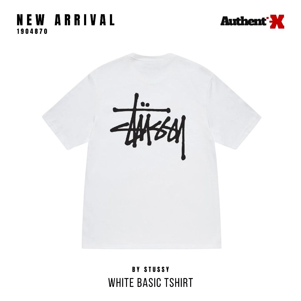 STUSSY BASIC LOGO TEE - WHITE