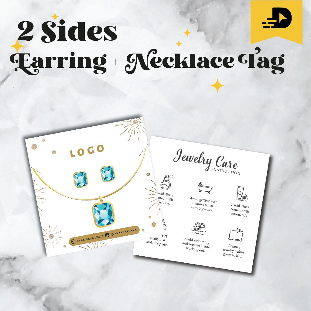 

Dadicepet Tag Anting Dan Kalung 2 Sisi Custom