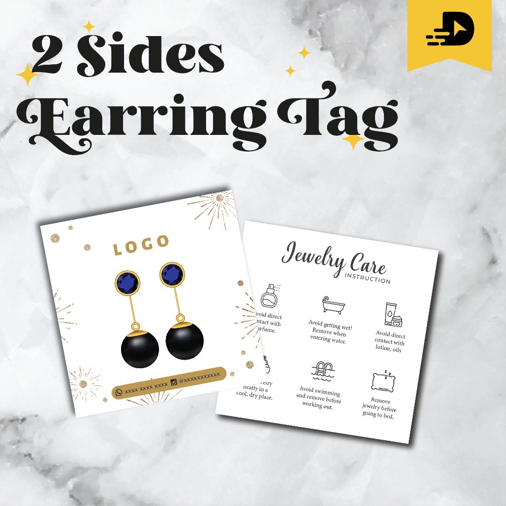 

Dadicepet Tag Anting 2 Sisi Custom