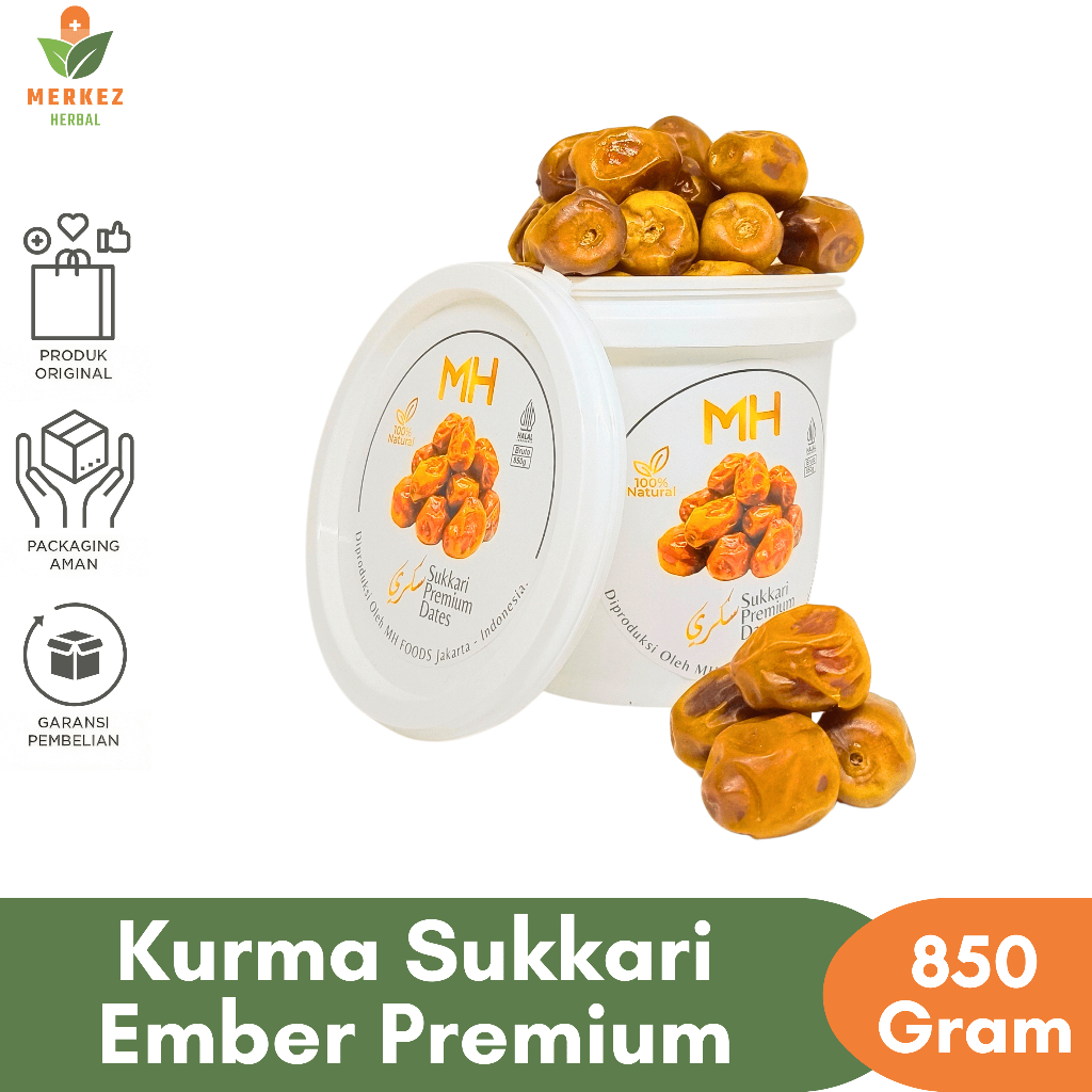 

Kurma Sukari al qassim Madu Ember 850 Gram Grade A Premium | Kurma Sukkari Oleh Oleh Haji dan Umroh