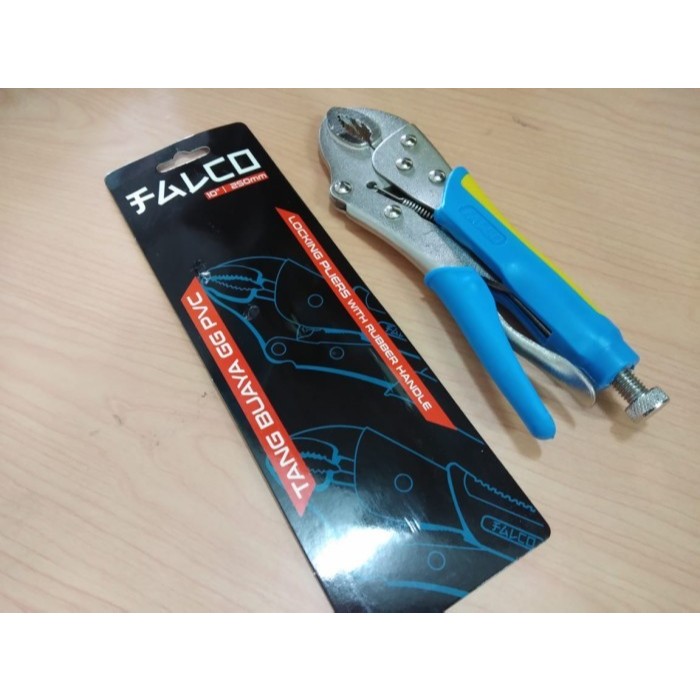 TANG BUAYA JEPIT 10" GAGANG KARET/TANG TUKANG PERKAKAS TUKANG BAHAN BANGUNAN/LOCKING PLIERS/Tang Bua