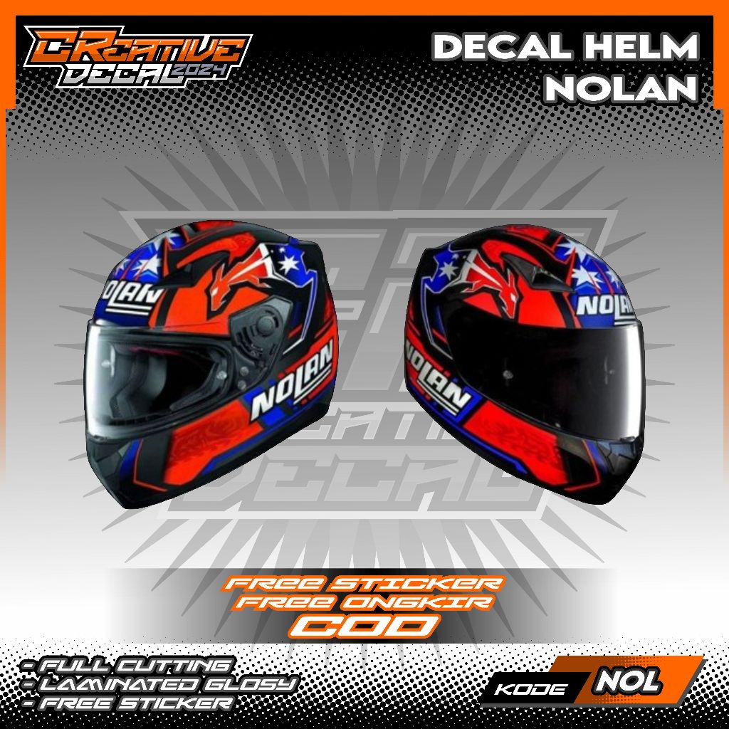 STIKER DECAL HELM NOLAN FULL FACE | DECAL HELM | DECAL STIKER