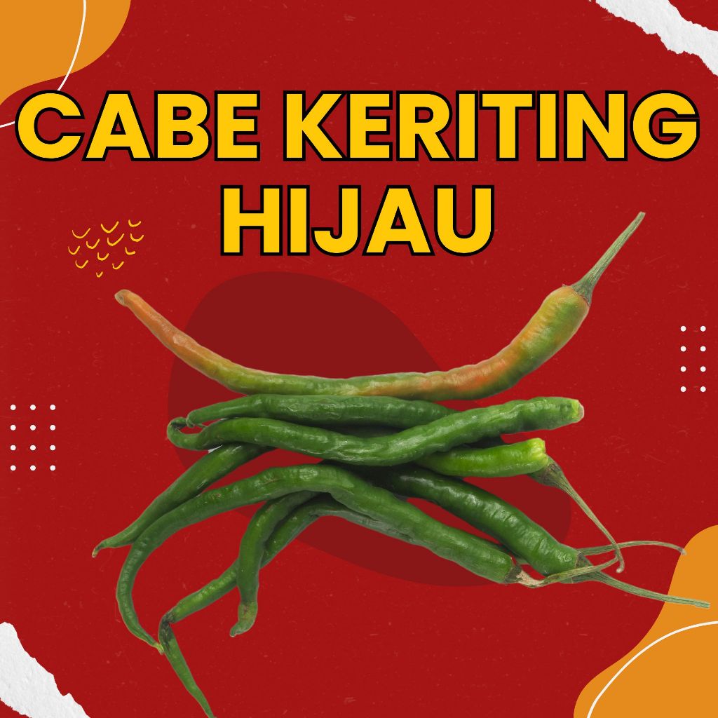 

CABAI KERITING HIJAU / CABE KRITING HIJAU / 100 Gram