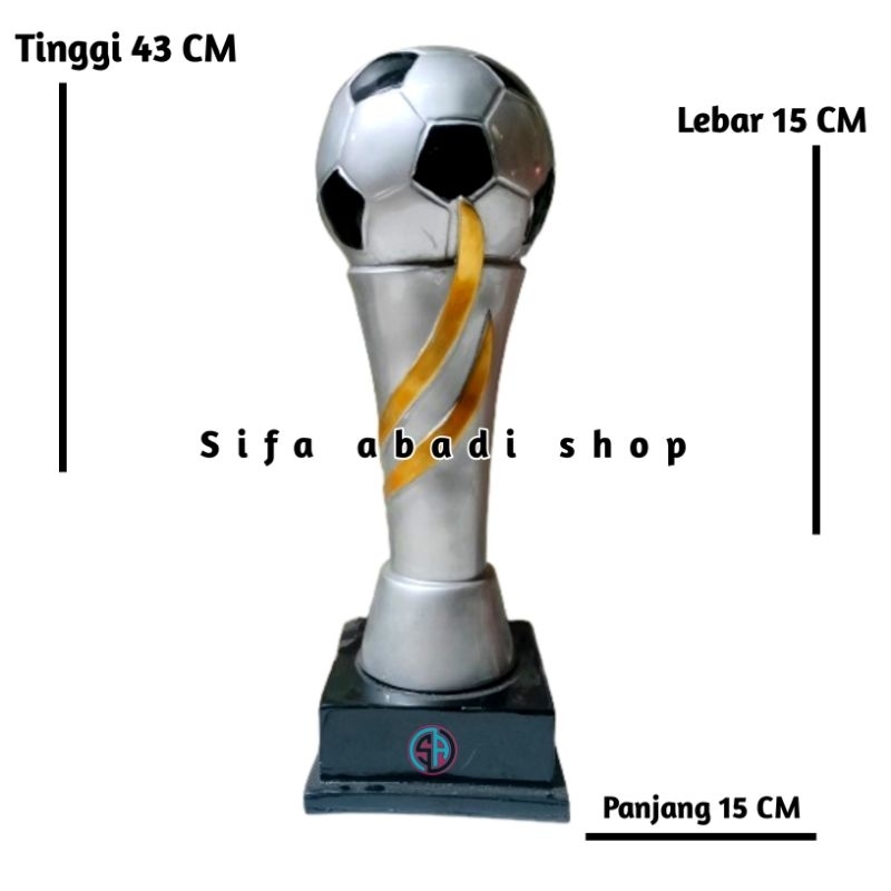 Piala / Trophy Bola Warna Silver Unik Aesthetic