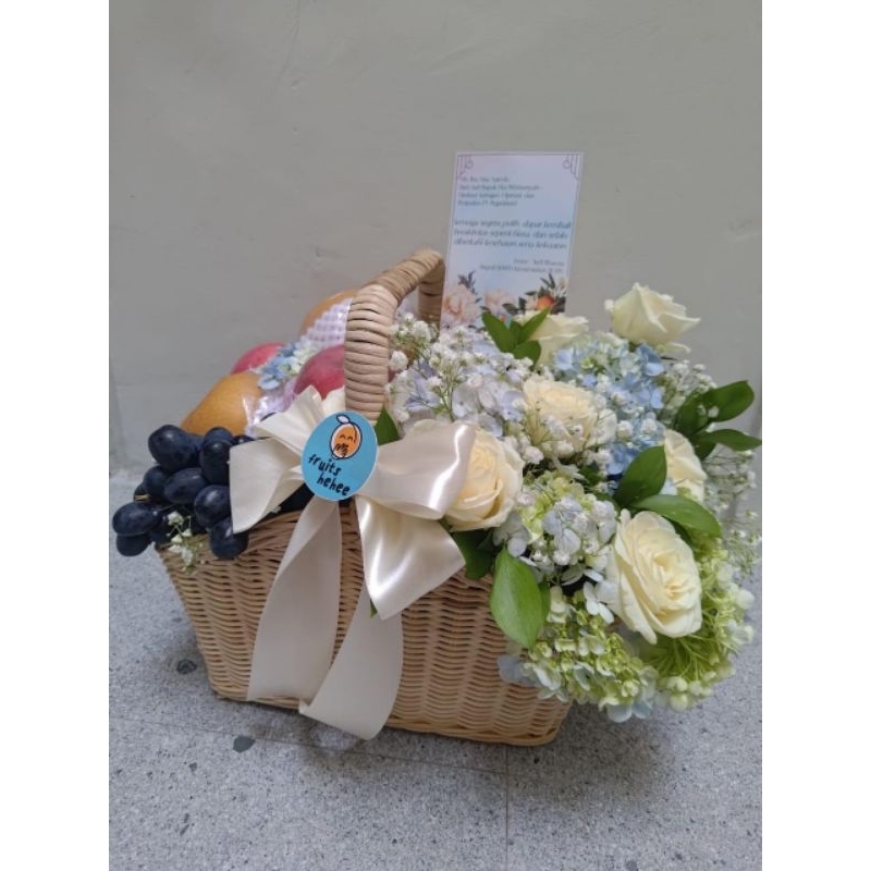

paket get well soon hampers buah untuk orang sakit agar cepat sembuh dengan buah dan bunga segar siap pakai dan kirim instan hehehe