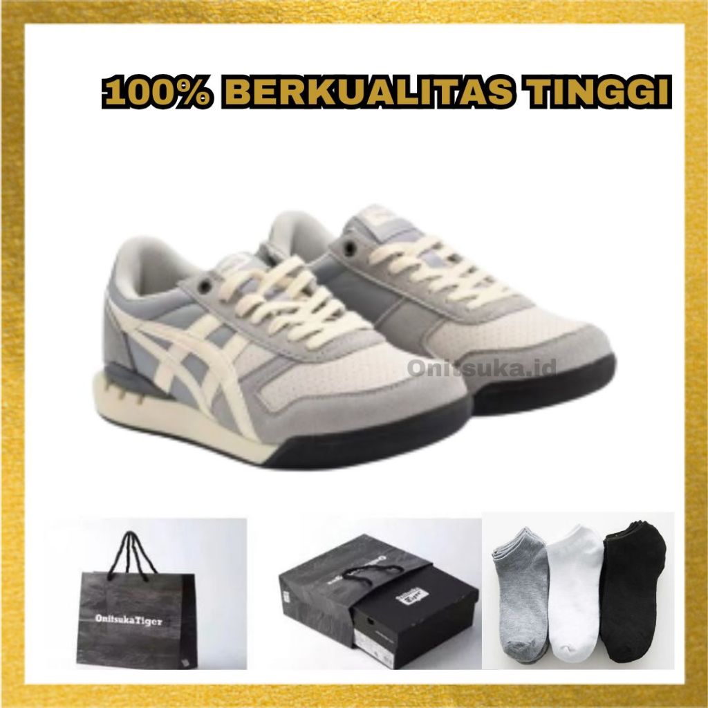 ONITSUKA TIGER - Sepatu ONITSUKA TIGER ULTIMATE 81 Ex GREY WHITE /LEATHER