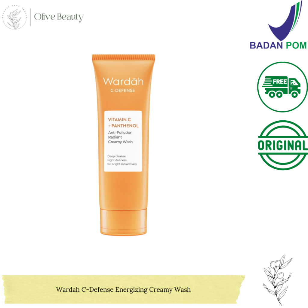 Wardah C-Defense Energizing Creamy Wash.