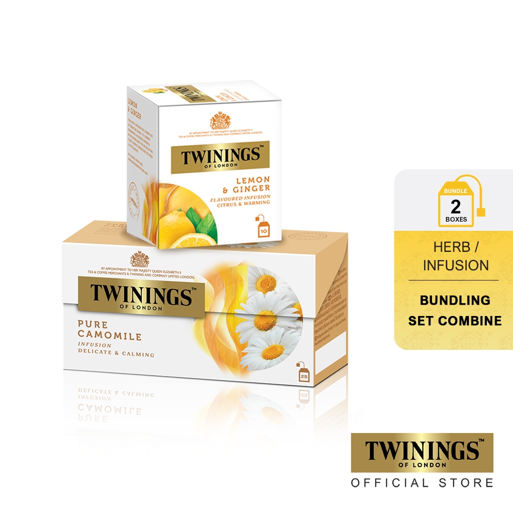 

Twinings Bundling Set Combine with 25s "1 box Camomile 25s and 1 box Lemon Ginger 10s