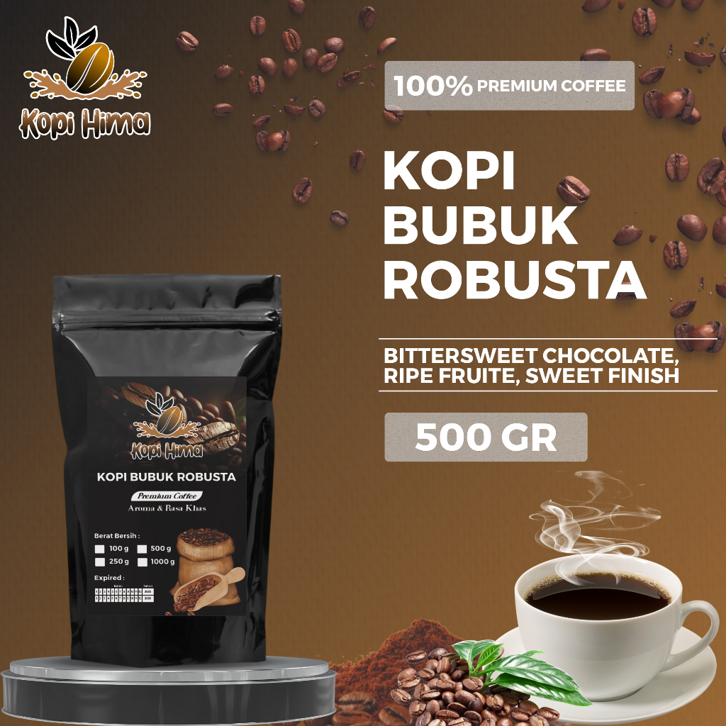 

kopi.hima - bubuk kopi robusta berat 500 gram premium roasting