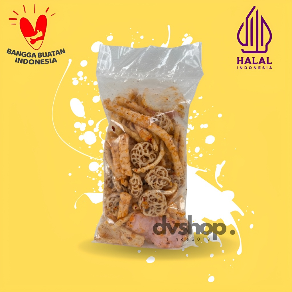 

Kerupuk Seblak Mix Pedas Chili Oil Cemilan Makanan 100gr