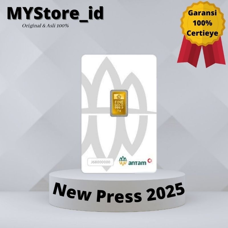 Logam Mulia ANTAM 2 Gram / LM ANTAM 2Gr / Emas 2 Gr Reinvented Terbaru LM 1gram 3gram 5gram certieye