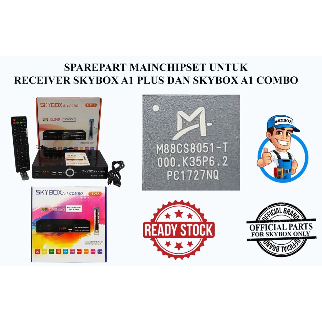Chipset Montage 8051-T untuk Receiver Parabola Skybox A1-PLUS / A1-COMBO / A1-PRO