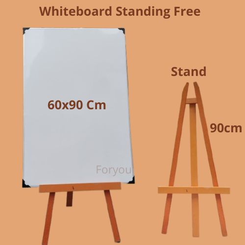 

Stand Whiteboard 60x90cm - Penyangga Papan Tulis Gratis Penghapus dan Spidol