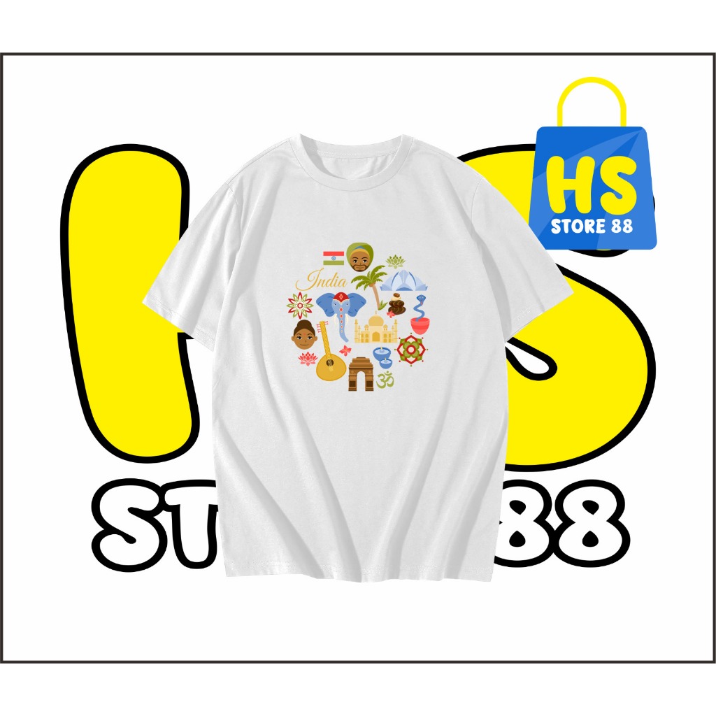 baju oleh-oleh india - kaos souvenir india - baju india - kaos oleh oleh india BANYAK MODEL