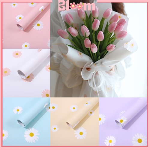 

DAISY Kertas Bunga Paper Buket Motif Bunga Daisy Matahari Aster Florist Cellophane Kb6111