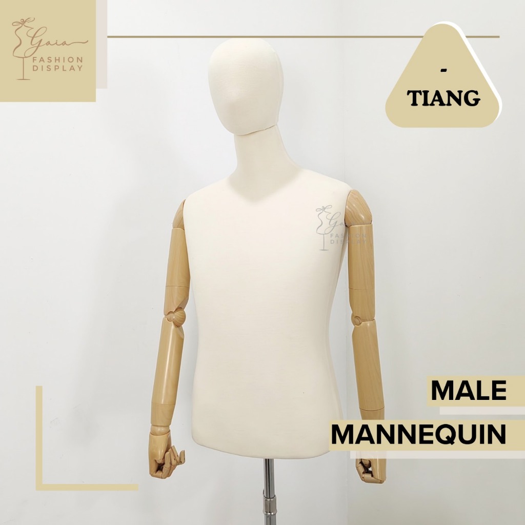 Patung Manekin DM Cowok Kepala Tangan Robot DM Laki Manekin Setengah Badan Patung Laki Laki Lapis Ka
