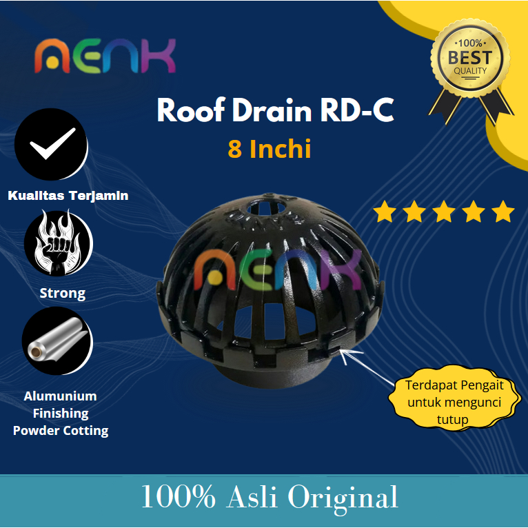 Roof Drain Alumunium 8 Inchi Powder Coating