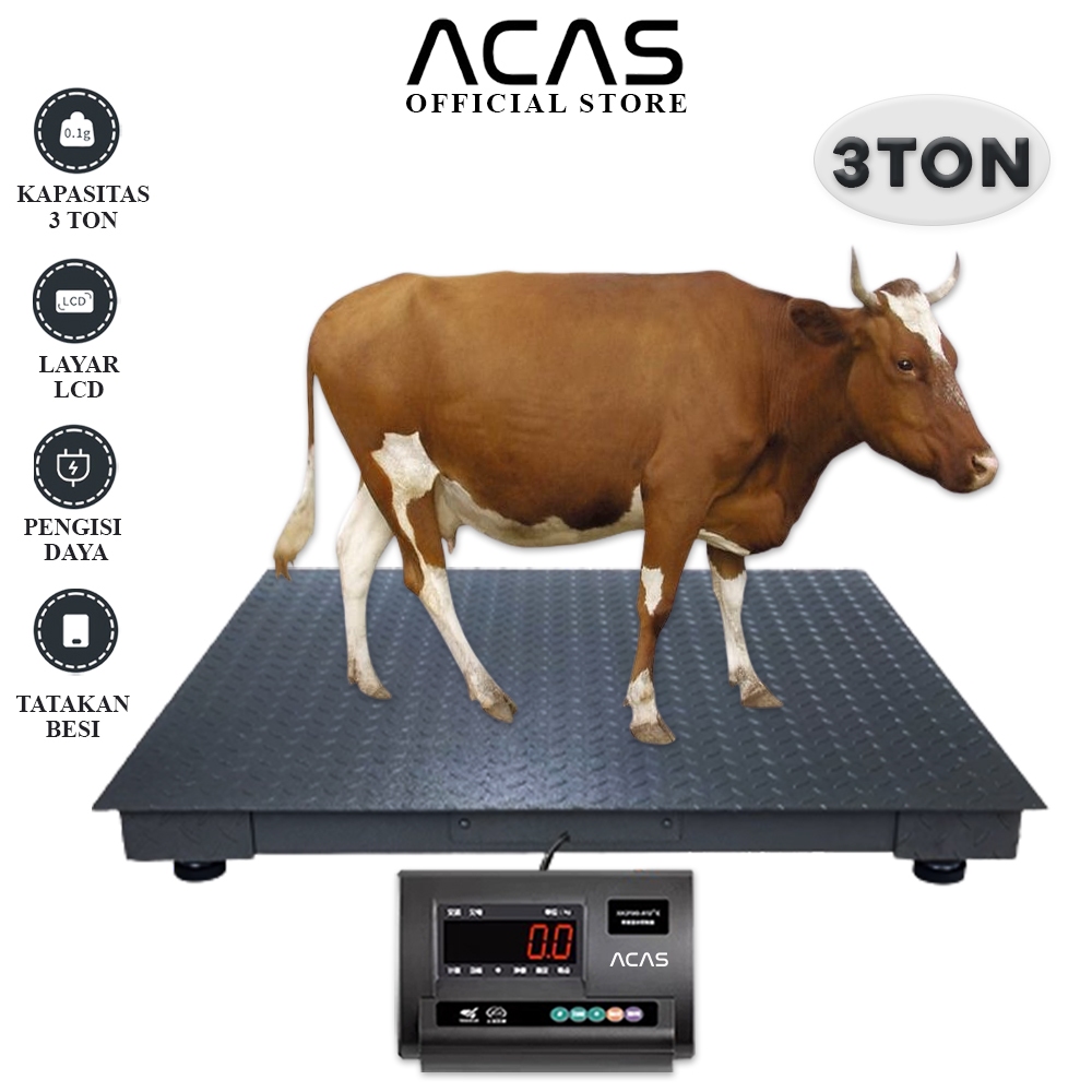 ACAS Timbangan Sapi  Lantai Digital 3 Ton / 500 Gram