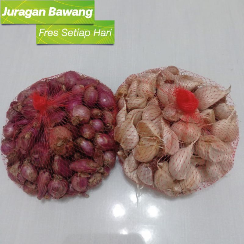 

PAKET Bawang Merah dan bawang putih Kating 1kg