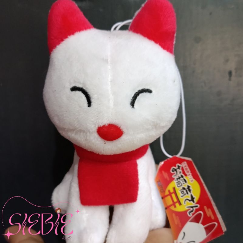 Gantungan kunci//Ganci Japan White Fox Kitsune Kyoto// 5"// kucing keberuntungan