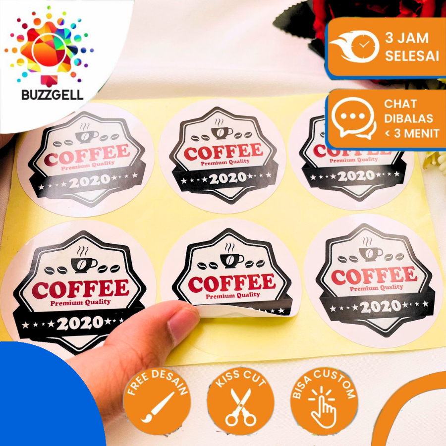 

Cetak Sticker Chromo Kemasan Minuman Coffe Free Desain Stiker Label Cup Kopi Cafe Shop Uk.Kecil 2-4