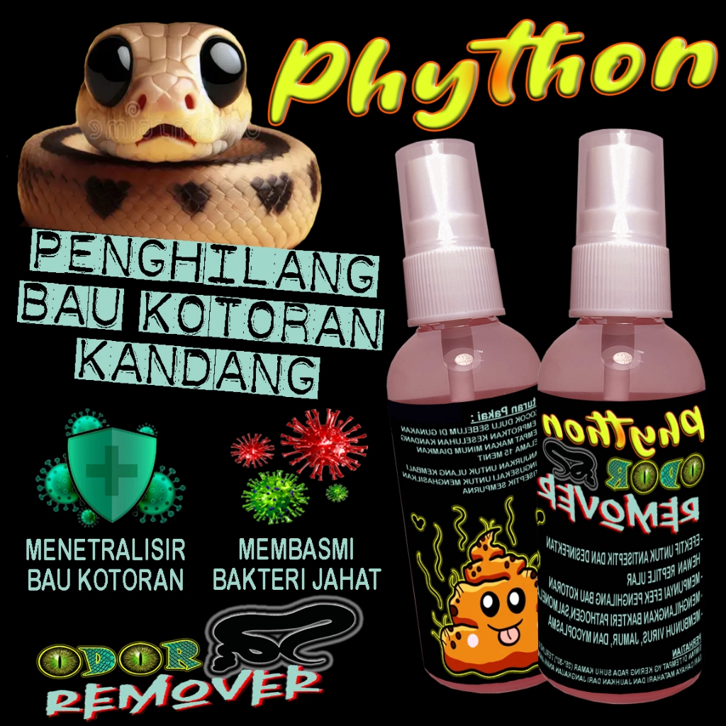 PHYTON ODOR REMOVER SPRAY DISINFEKTAN ANTISEPTIK SPRAY KANDANG ULAR PITON GTP SANCA KEMBANG CORNSNAK