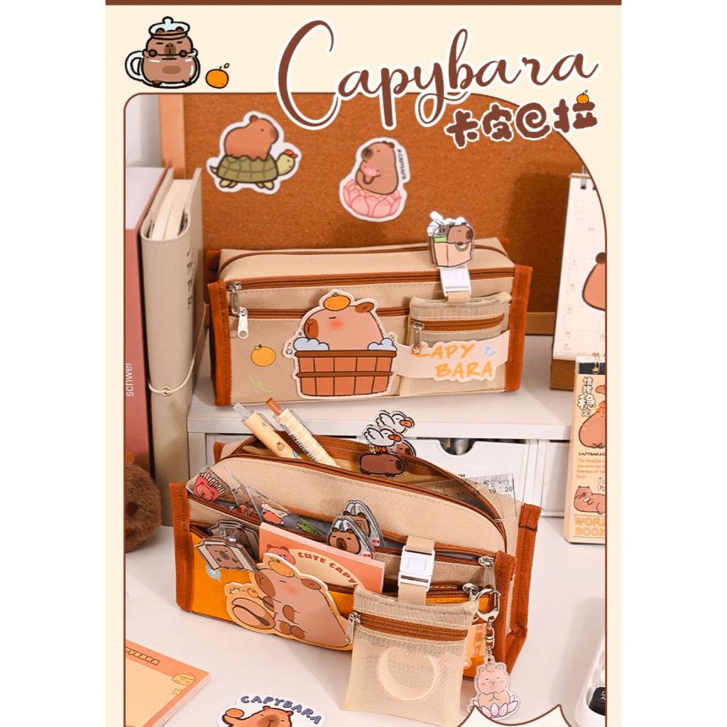 

Purple KP001 Tempat Pensil Besar Capybara Kapibara Multifungsi Kotak Pensil untuk kado hadiah ulang tahun gift anak sekolah Pensil Case Premium Ala Korea Capybara capibara masbro popmart