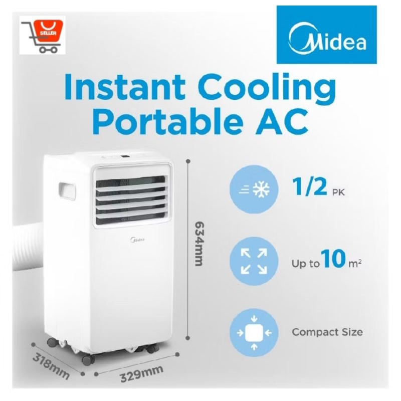 AC PORTABEL 1/2 PK MIDEA MPHA-05CRN7