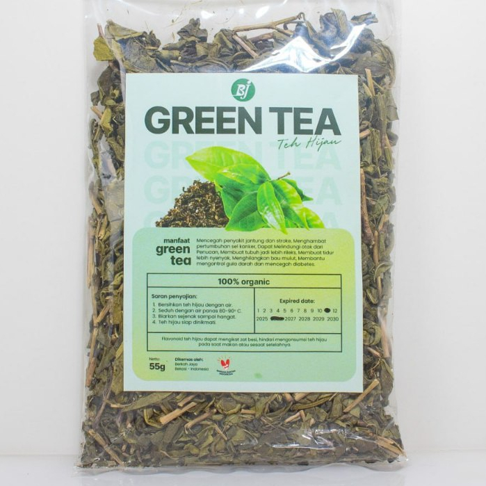 

Teh Hijau Asli 55gr Green Tea Premium Quality Daun Teh Hijau Kering Original