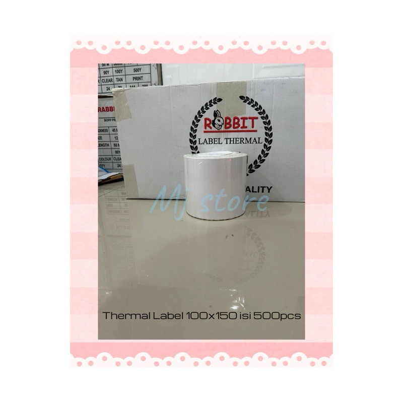 

LABEL THERMAL UKURAN A6 - 100 x 150 KERTAS STICKER BARCODE 100x150mm Isi 500 PCS