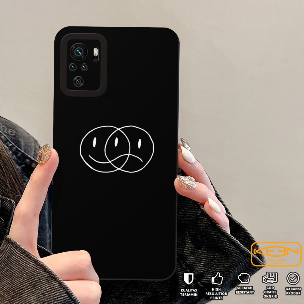 Case Xiaomi Redmi Note 10/Note 10S - Casing Hp Xiaomi Redmi Note 10/Note 10S Motif Black Wallpaper -