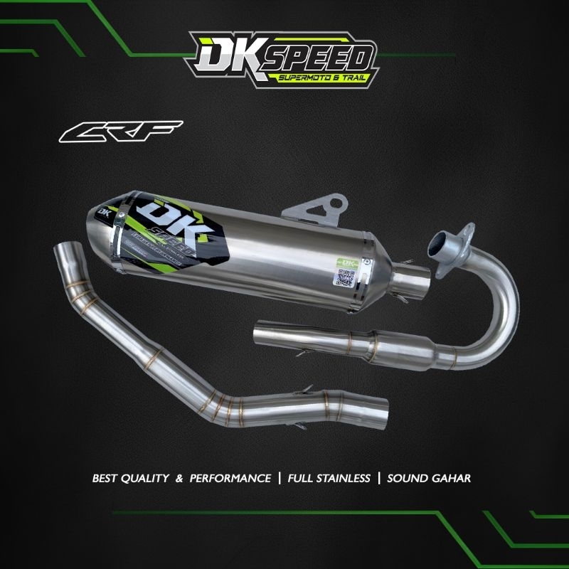 Knalpot dk speed honda crf suara gahar ( supermoto & trail )