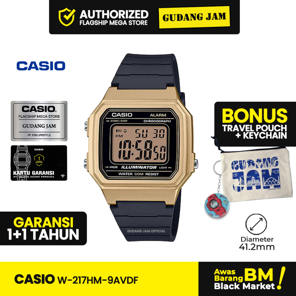 Jam Tangan Casio General W-217HM W-217 W217HM W217 Series W-217HM-9AVDF W-217HM-5AVDF W-217HM-7BVDF