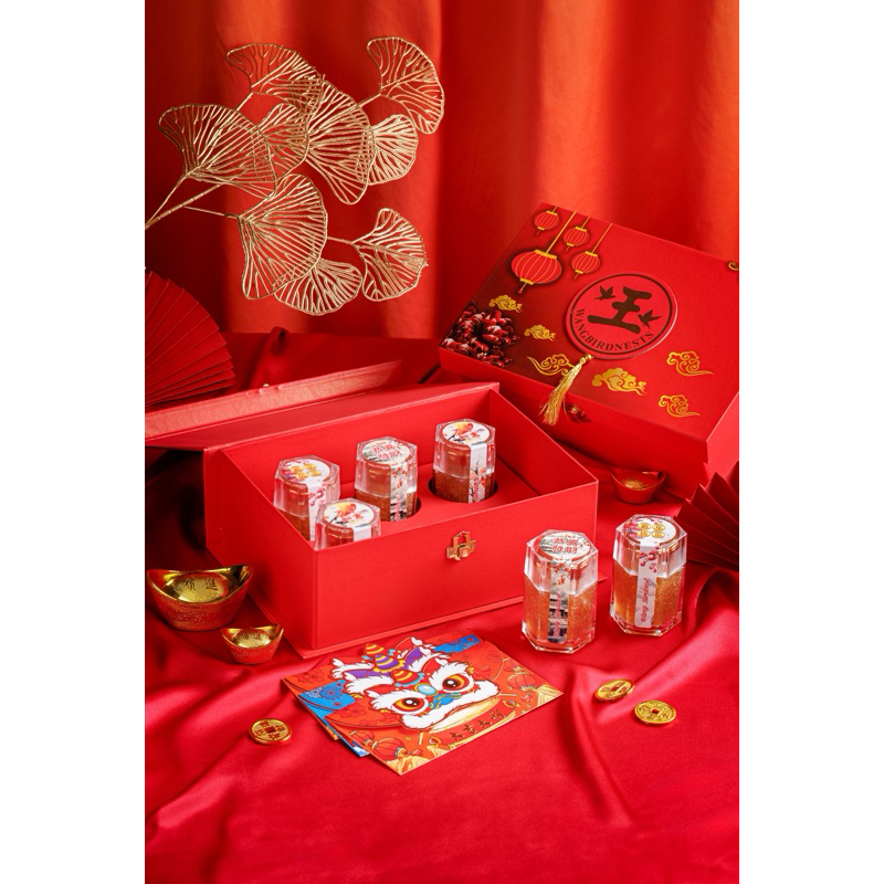 

Hampers Birdnests isi 6 Jar CNY Edition / Minuman Walet