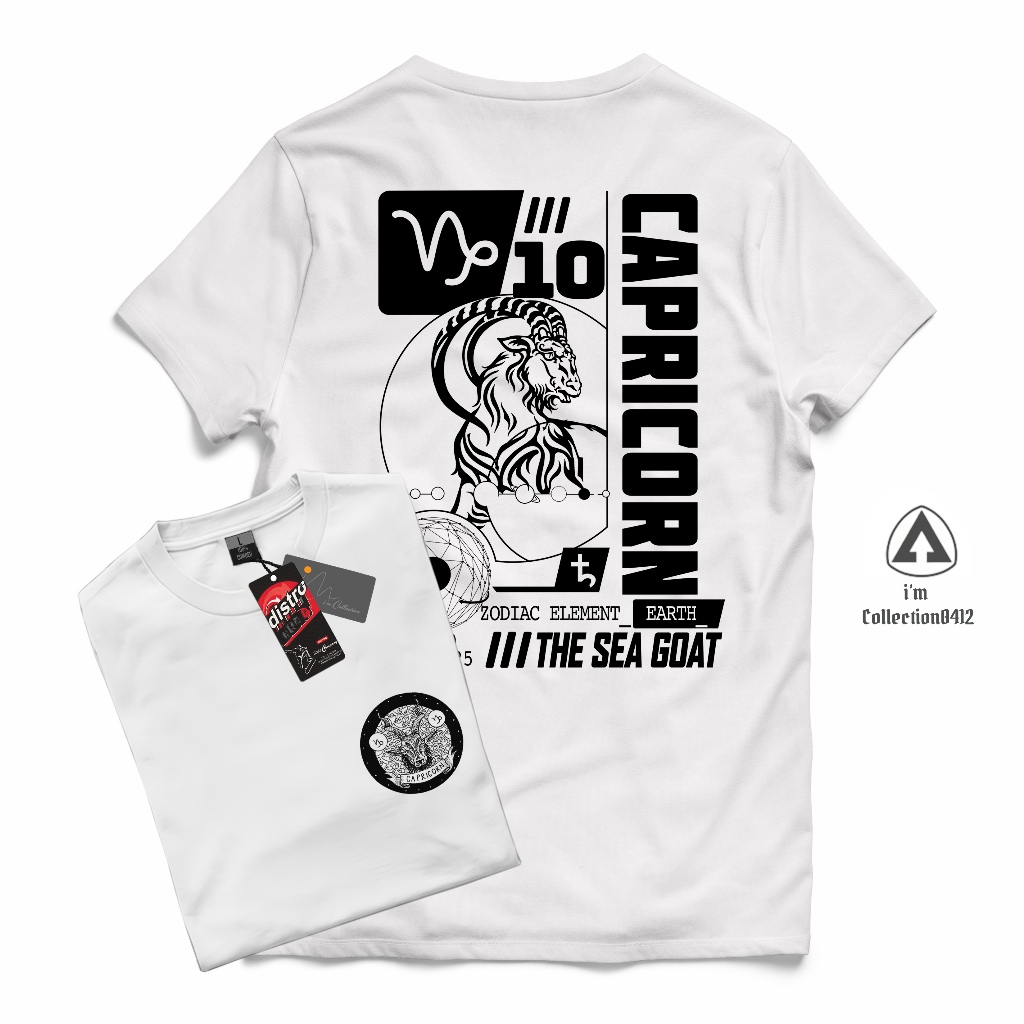 T-shirt Zodiak "Capricorn Logo" - Kaos Zodiak/Baju Zodiak/Kaos Horoskop/Kaos Bintang/Kaos Capricorn