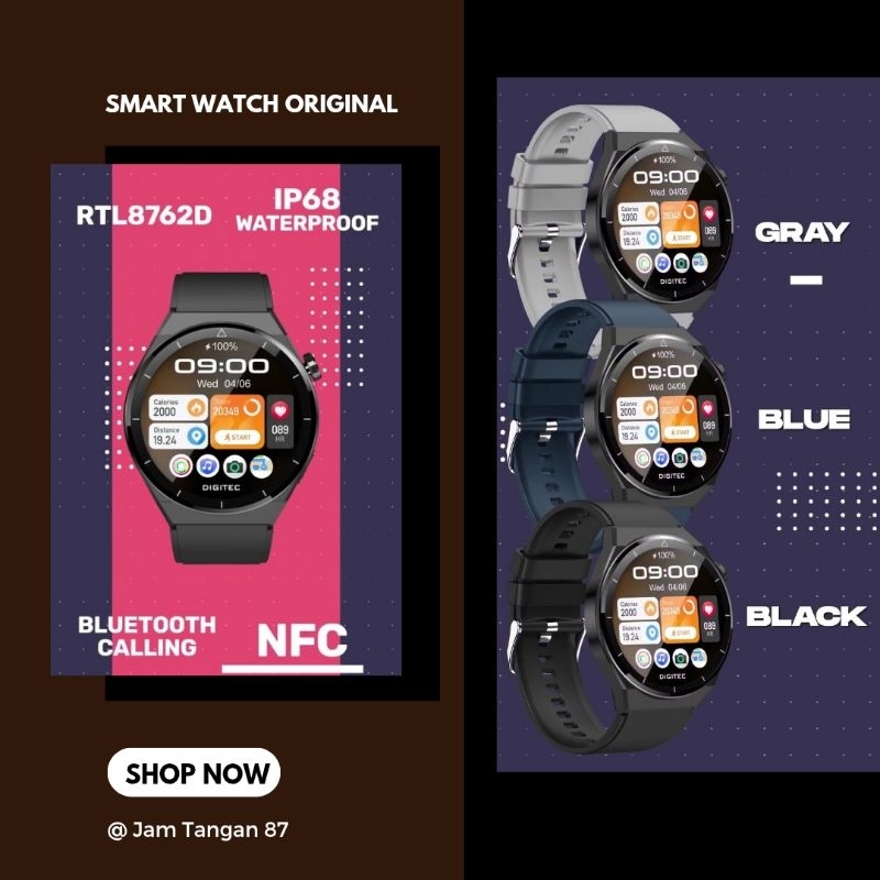 Jam Tangan Smart Watch Pria Original