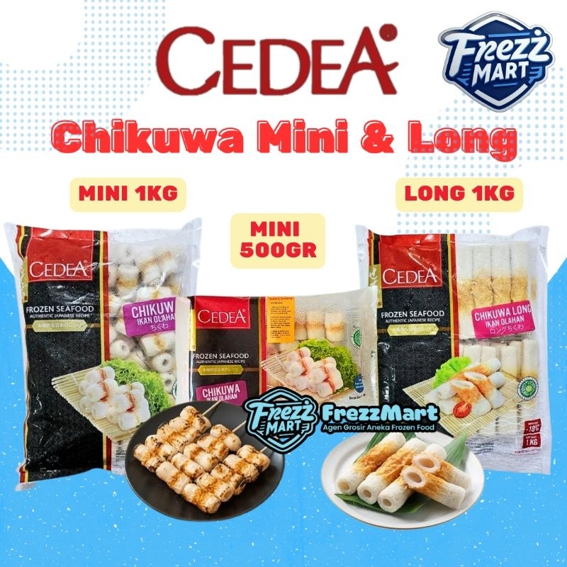 

Cedea Chikuwa Mini & Long 500gr dan 1kg Olahan Ikan Seafood Beku FrozenFood