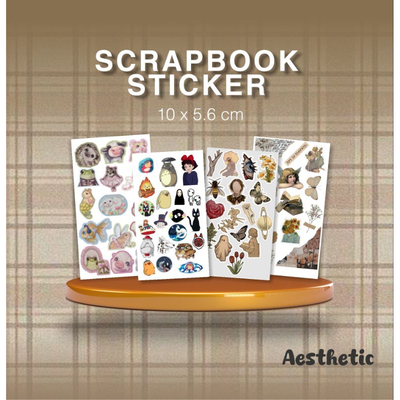 

(NON CUTTING) 20PCS STICKER AESTHETIC DECO SCRAPBOOK JOURNALING DIARY CUSTOM