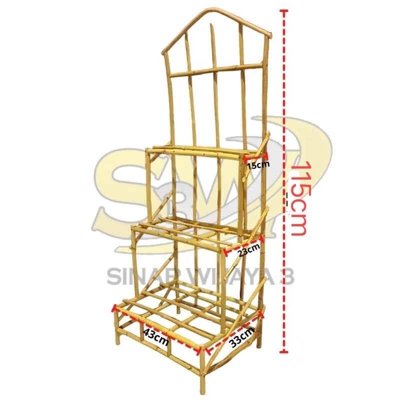 keranjang rotan keranjang parcel (jumbo) kotak 3 susun 33x43x115 TERMURAH