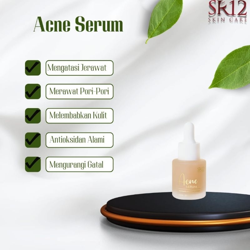 Sr12 Skincare Acne Serum Untuk Kulit Berminyak Berjerawat Serum Wajah Melembabkan & Menghaluskan Kul