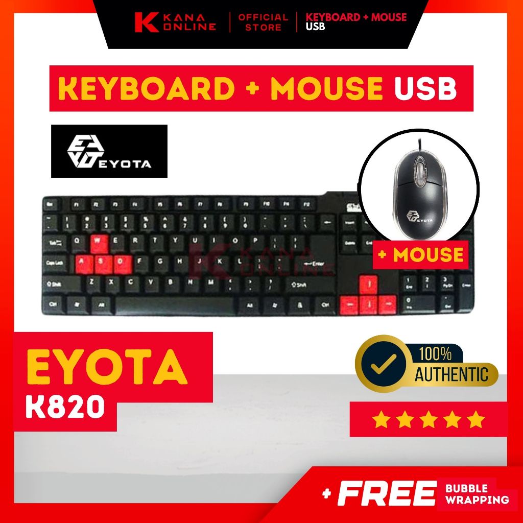 KEYBOARD MOUSE EYOTA USB ( PAKET BUNDLE KEYBOARD + MOUSE USB )